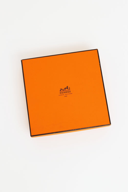 Hermès Noir & Orange H Buckle 32mm Belt