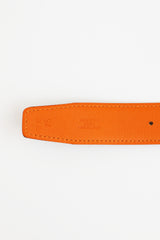 Hermès Noir & Orange H Buckle 32mm Belt