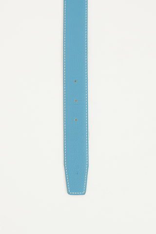 Hermès Noir Blue Jean 32mm Strap