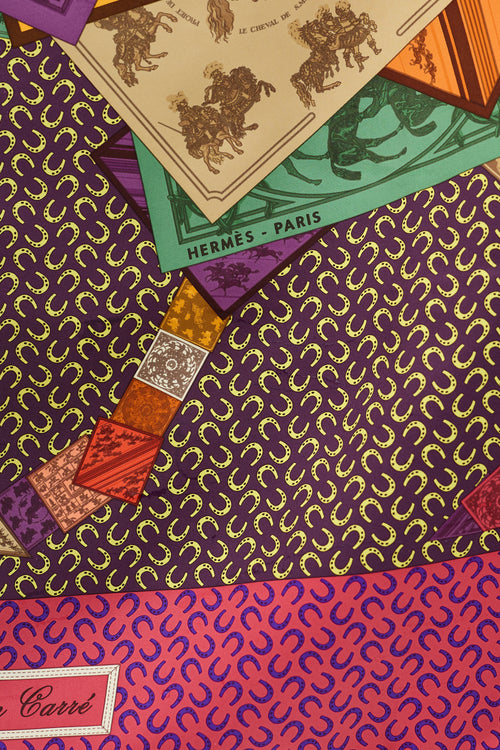 Hermès Silk À Cheval Sur Mon Carré 90 Scarf