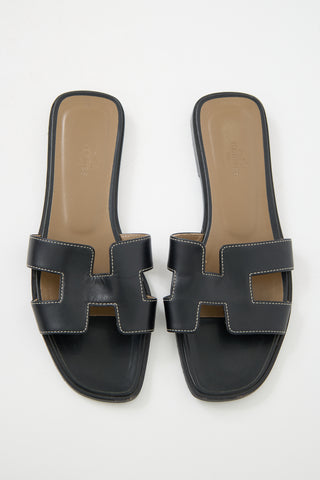 Hermès Leather Oran Slide