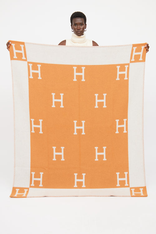 Hermès Écru Potiron Avalon Throw Blanket