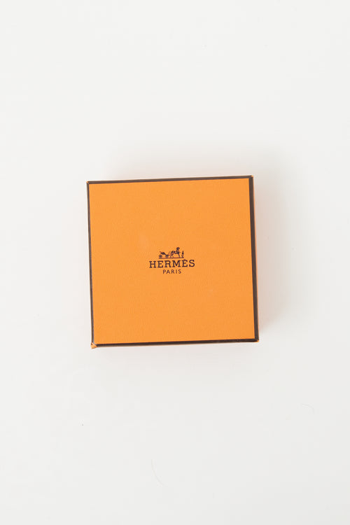 Hermès Orange Enamel Caleche Bracelet