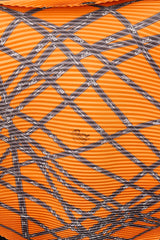 Hermès Orange & Brown Silk Bolduc Pleated Twilly