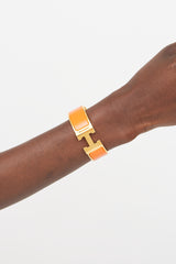 Hermès Orange Fruité Clic Clac H Bracelet