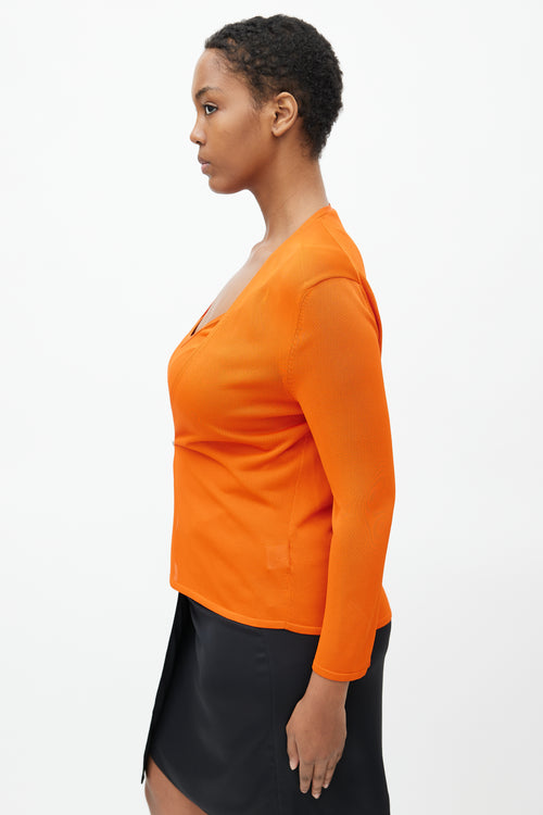 Hermès Orange Knit Tank & Cardigan Set