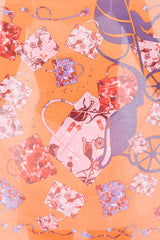 Hermès Orange & Multicolour Cotton Kelly en Caleche 65 Scarf