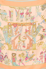 Hermès Orange & Multi Le Temps Des Marionnettes 90 Scarf