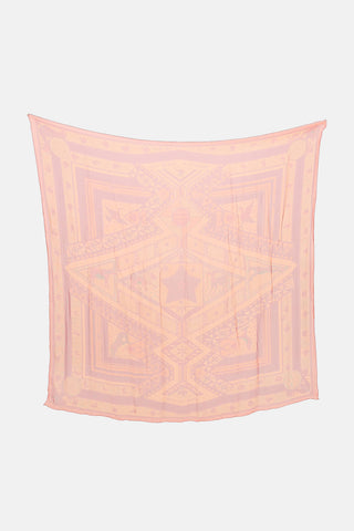 Hermès Ors Bleus D'Afrique Silk 145 Scarf
