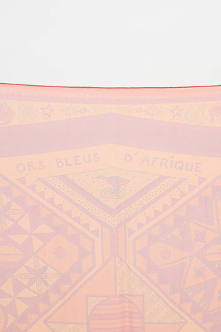 Hermès Ors Bleus D'Afrique Silk 145 Scarf