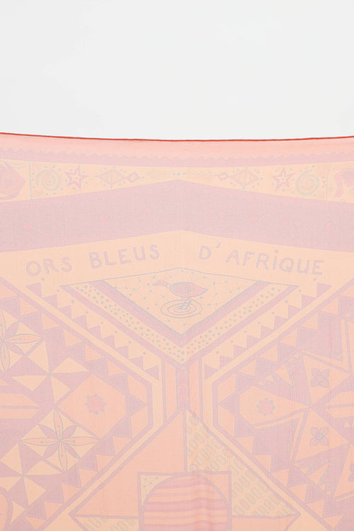 Hermès Ors Bleus D'Afrique Silk 145 Scarf