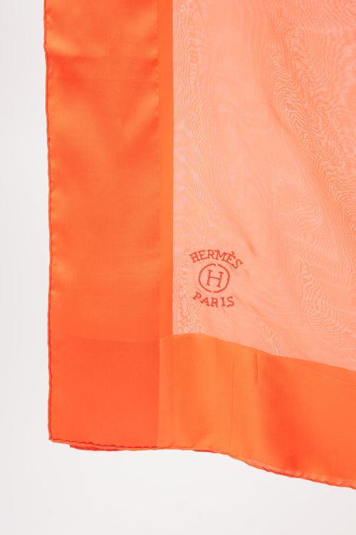 Hermès Orange Sheer Silk Scarf