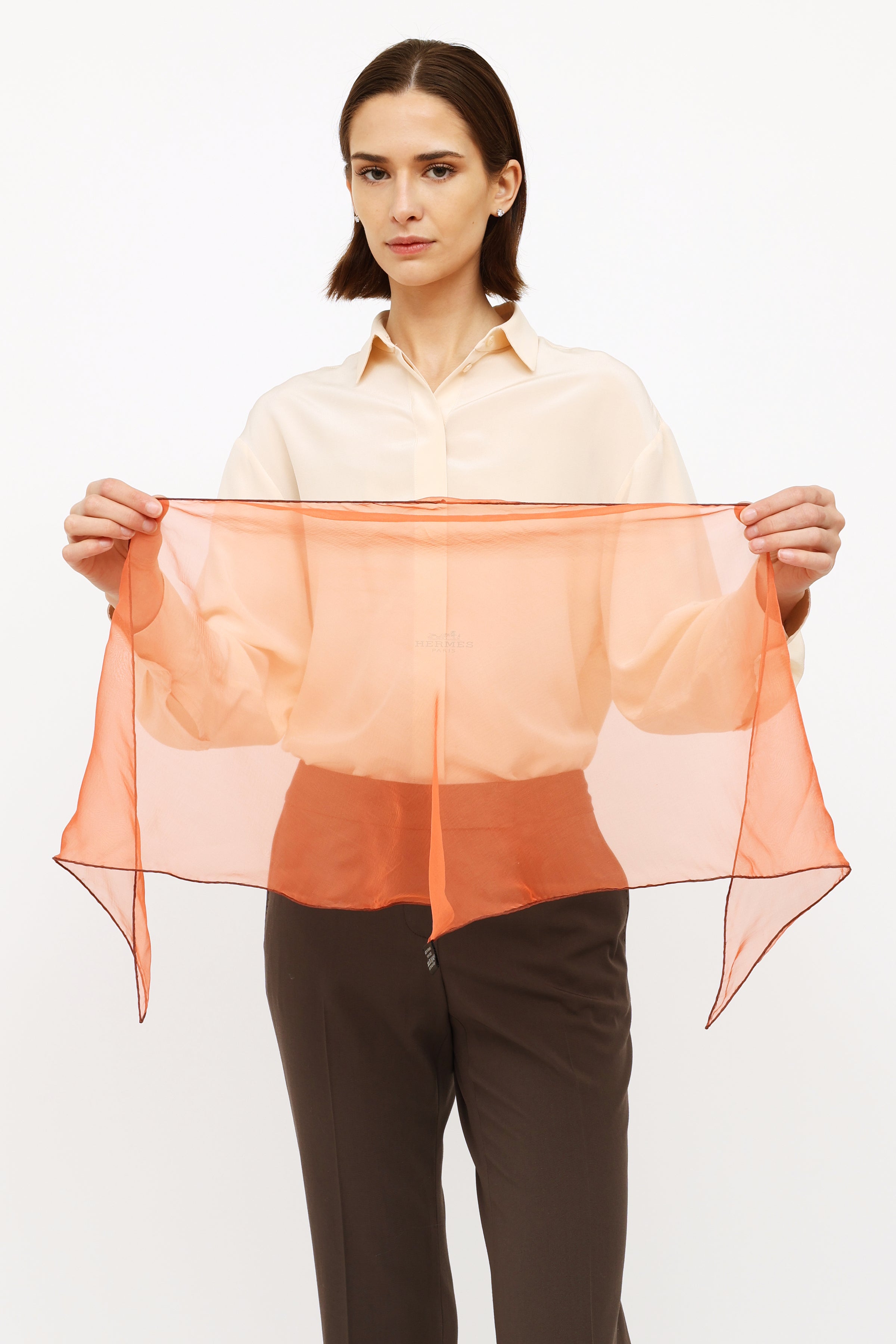 Hermès // Orange Silk Hermès Triangle Scarf – VSP Consignment