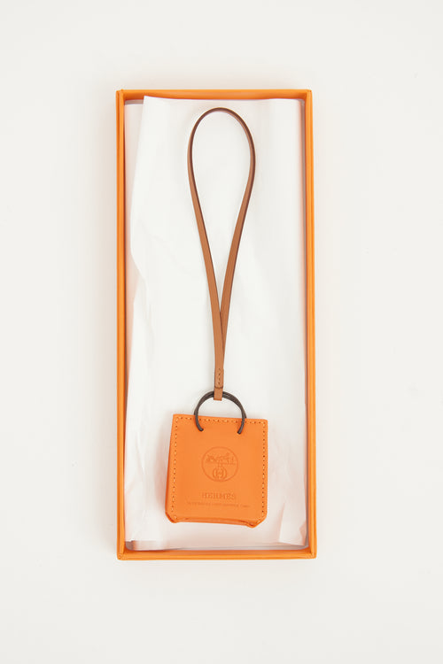 Hermès Orange Shopping Bag Charm