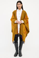 Hermès Wool & Cashmere Rocobar Wrap Poncho