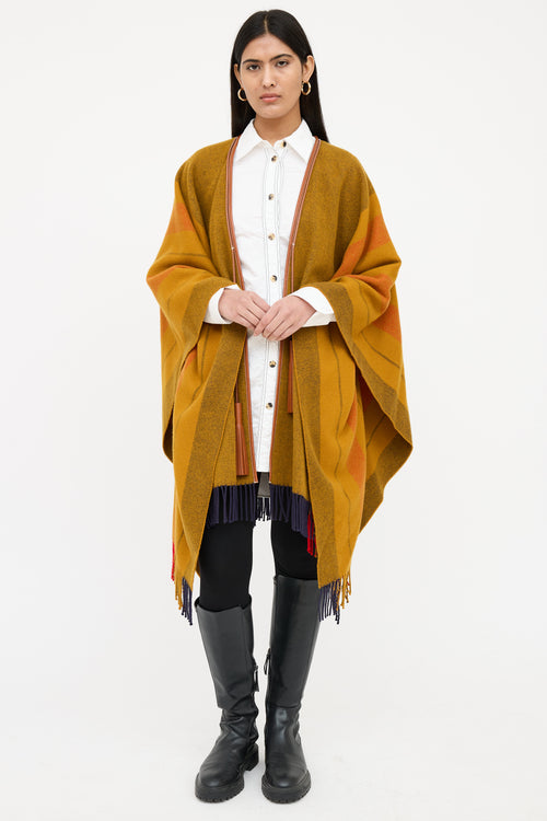Hermès Wool & Cashmere Rocobar Wrap Poncho