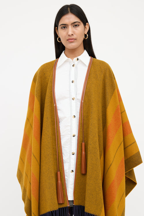 Hermès Wool & Cashmere Rocobar Wrap Poncho