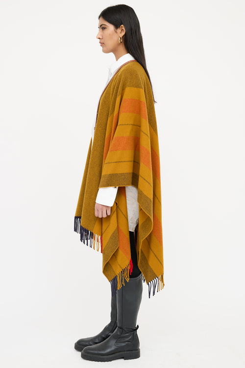 Hermès Wool & Cashmere Rocobar Wrap Poncho