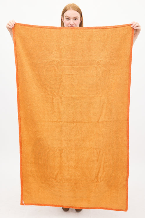 Hermès Orange & Multicolour Cotton Zen au Soleil Beach Towel