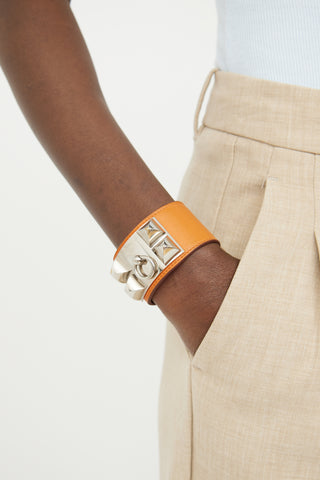 Hermès Orange Collier De Chien  Bracelet