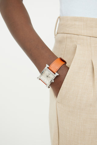 Hermès Orange Heure H Watch