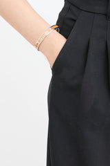 Hermès Sellier Enamel Narrow Bangle