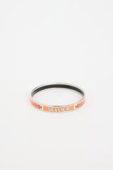 Hermès Sellier Enamel Narrow Bangle