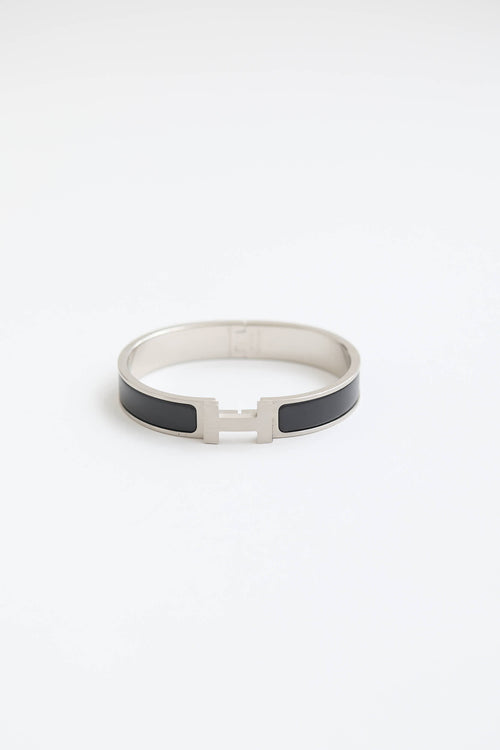 Hermes Palladium Clic Clac H Bracelet