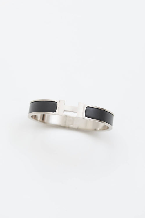 Hermes Palladium Clic Clac H Bracelet