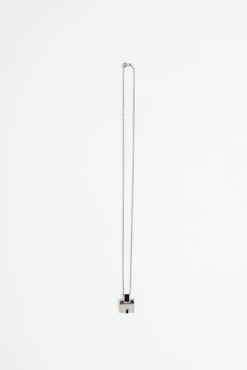 Hermès Palladium Enamel Eileen Necklace