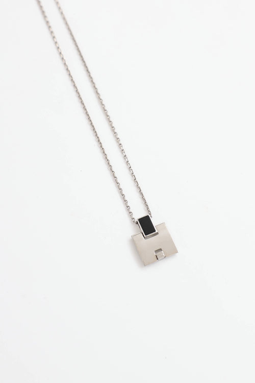Hermès Palladium Enamel Eileen Necklace