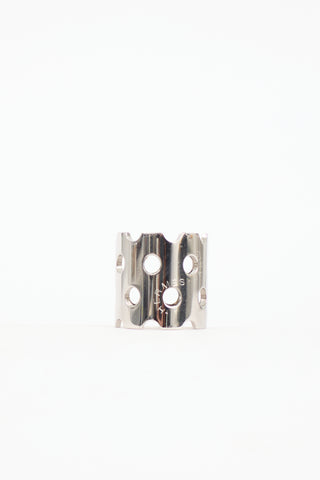 Hermès Palladium Perfore Scarf Ring