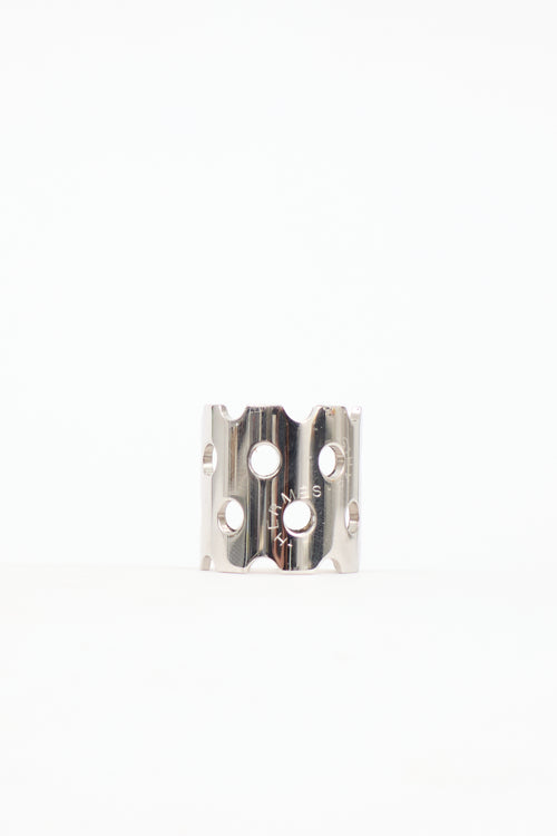 Hermès Palladium Perfore Scarf Ring