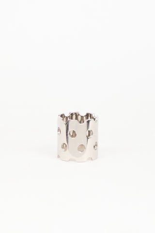 Hermès Palladium Perfore Scarf Ring