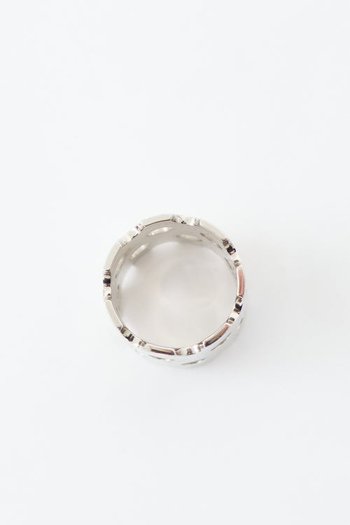 Hermès Palladium Perfore Scarf Ring