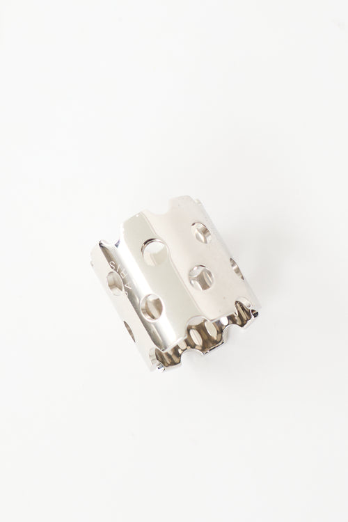 Hermès Palladium Perfore Scarf Ring