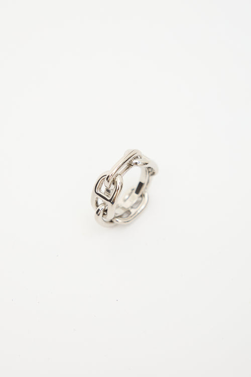 Hermès Palladium Plated Regate Scarf Ring