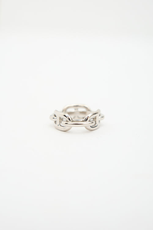 Hermès Palladium Plated Regate Scarf Ring