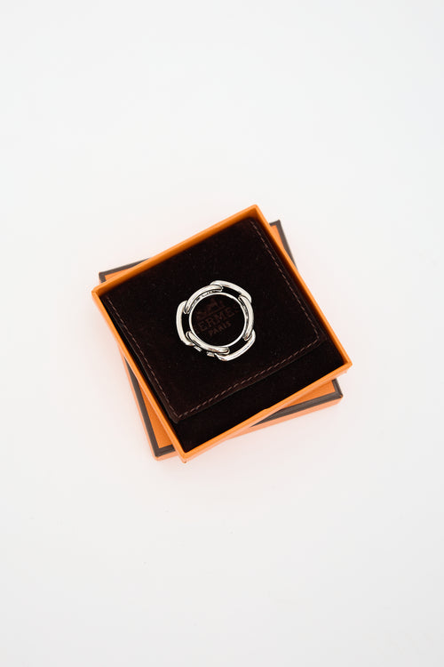 Hermès Palladium Plated Regate Scarf Ring