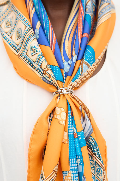 Hermès Palladium Plated Regate Scarf Ring