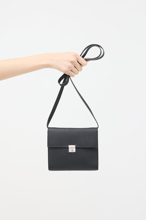 Hermès 2018 Noir Epsom Clic 16 Wallet On Strap Bag