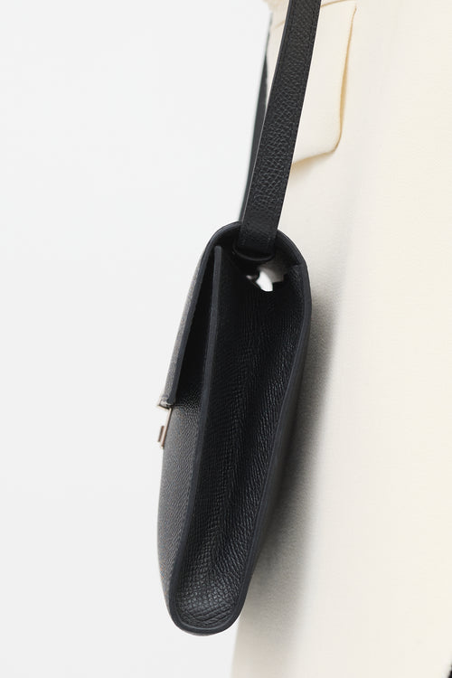 Hermès 2018 Noir Epsom Clic 16 Wallet On Strap Bag