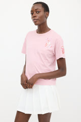 Hermès Pink & Multicolour Faubourg Rainbow Graphic T-Shirt