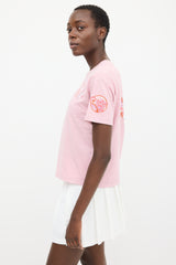 Hermès Pink & Multicolour Faubourg Rainbow Graphic T-Shirt