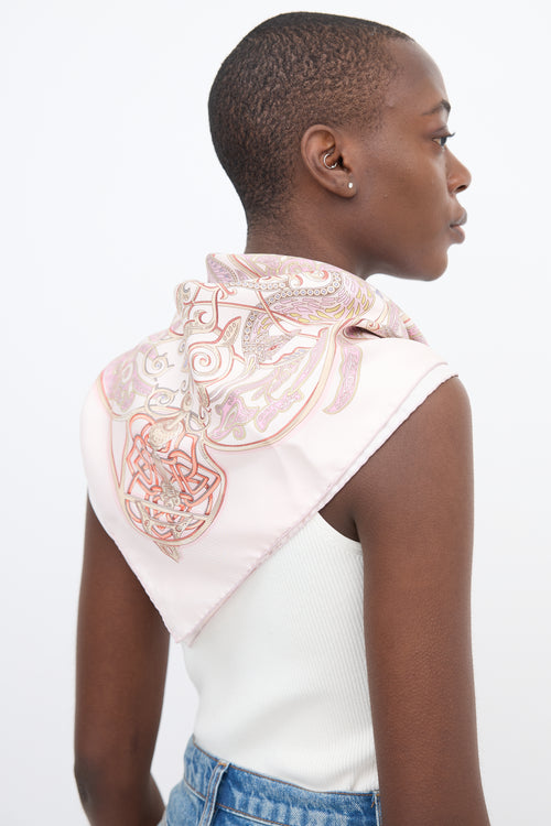 Hermès Silk La Charmante aux Animaux 90 Scarf