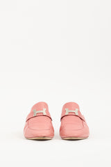 Hermès Pink Leather Paradis Mule