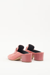 Hermès Pink Leather Paradis Mule