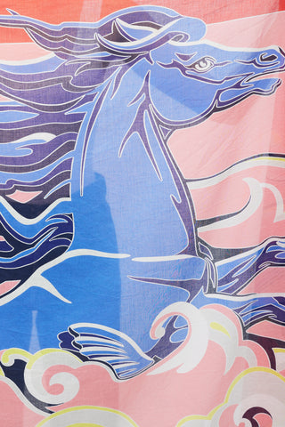 Hermès Pink & Multicolour Cheval Sirene Scarf