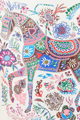 Hermès Pink & Multicolour Cashmere & Silk En Attendant Ulysse 140 Shawl