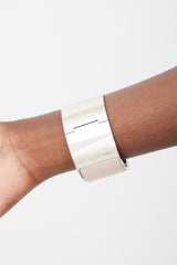 Hermès Pink & Silver Clic H XL Bracelet